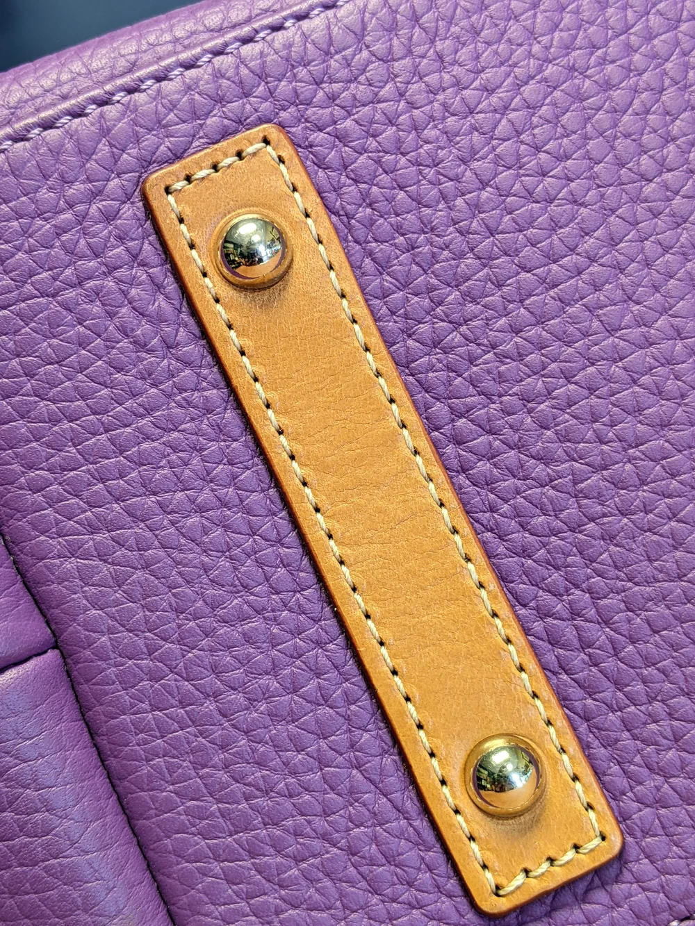 Dooney & Bourke Leather Tote Bag - Purple - Used